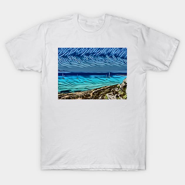 Watermelon Shoreline T-Shirt by PsyCave